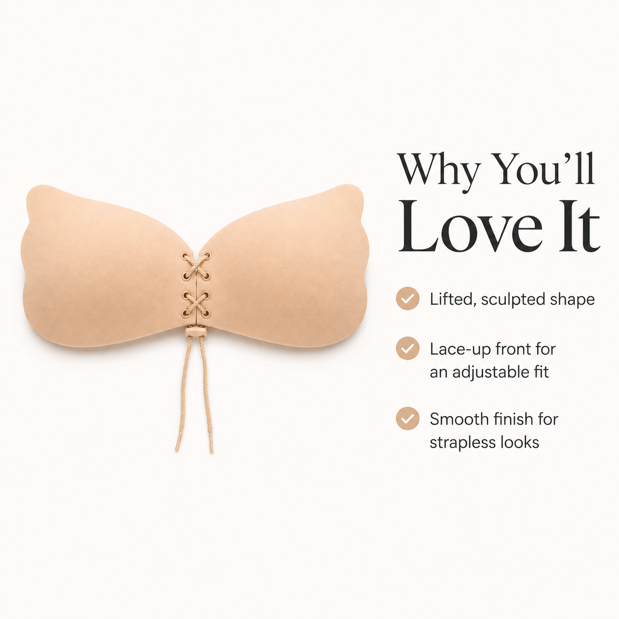 Somnera Cinch Lace-Up Adhesive Bra